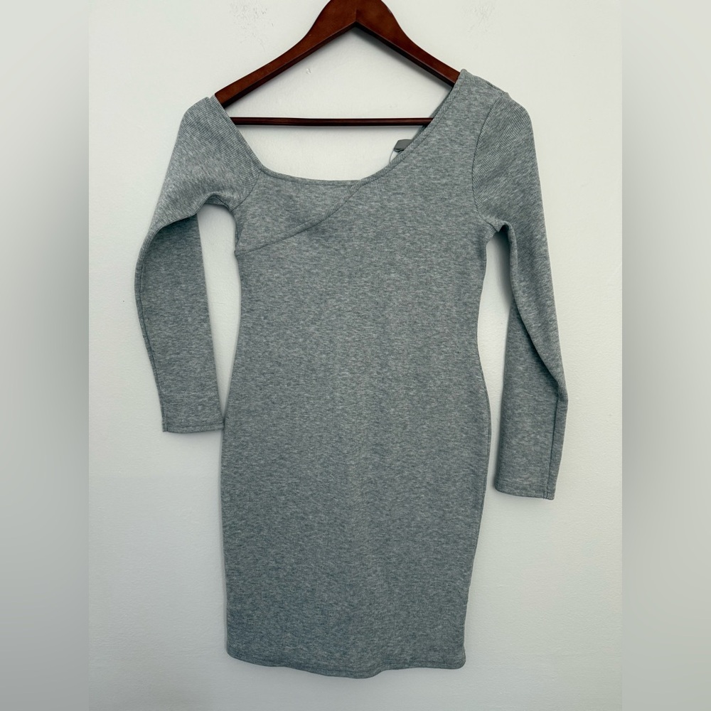 ASOS RIBBED ASYMMETRIC MINI DRESS Size 6